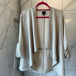 Jules & Leopold Beige Cardigan with Drawstring Waist - Size M